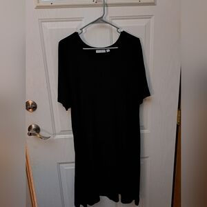 Susan Graver Elegant Black Midi Dress